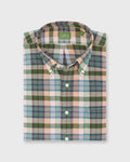 Handmade Button-Down Sport Shirt in Pink/Olive/Navy Madras