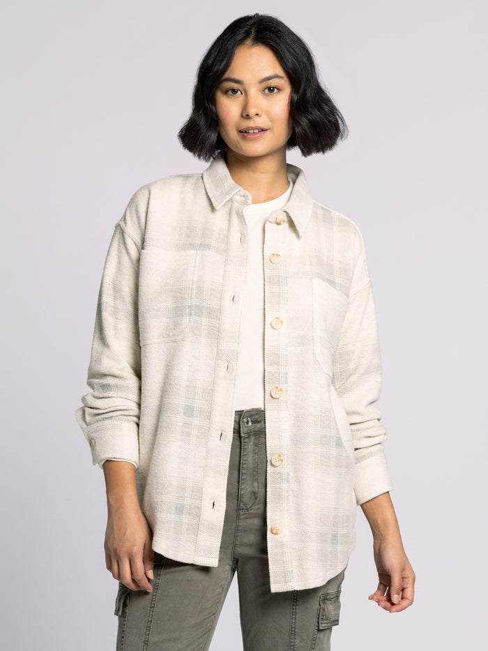 SEAGRASS GRAY PLAID / S / FINAL SALE