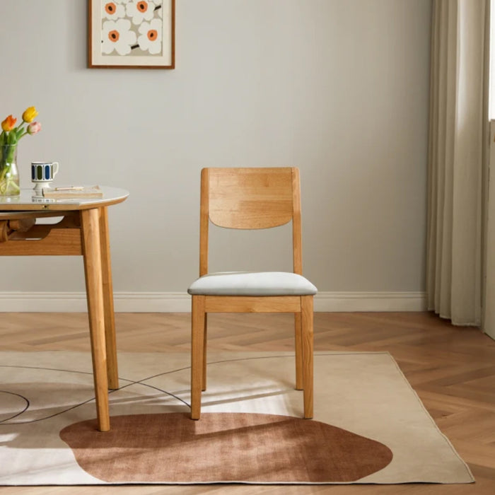 Hayde Dining Chair with Solid Wood Legs and Upholstered Seat