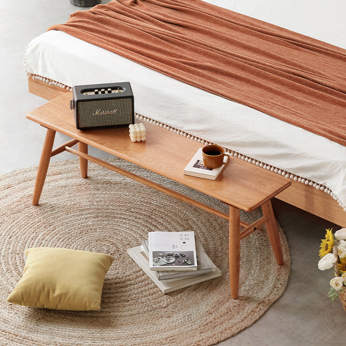 Heather FAS-Graded Solid Cherry Wood Multi-Purpose Entryway/Living Room/Dining Bench