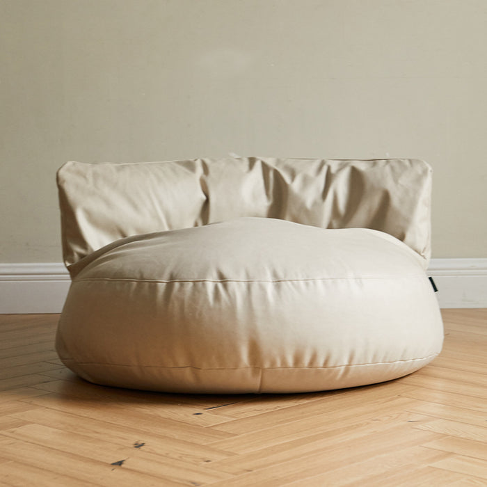 Holly Single Tech Fabric Round Sofa/Lazy Sofa White