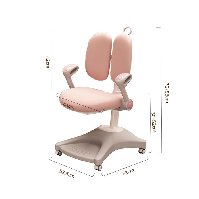 Hubble Kids Adjustable Study Chair/ Computer Chair/Office Chair with Armrests/Pink