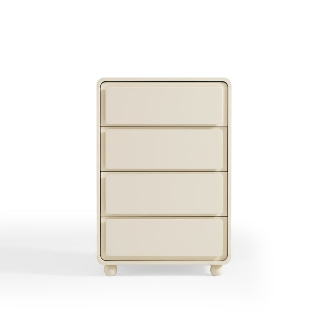 Huybert Minimalist Cream White Drawers of Storage/Tallboy/Chest of Drawers