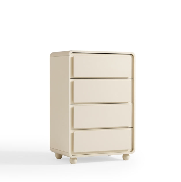 Huybert Minimalist Cream White Drawers of Storage/Tallboy/Chest of Drawers
