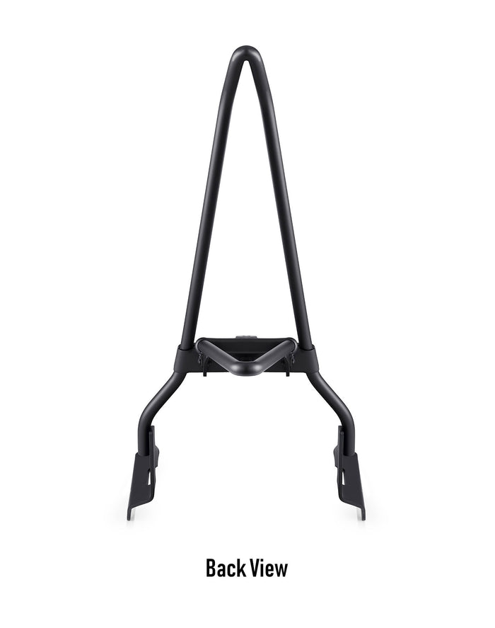 Iron Born Blade 25" Honda 750 Shadow RS Sissy Bar with Foldable Luggage Rack Matte Black Back View