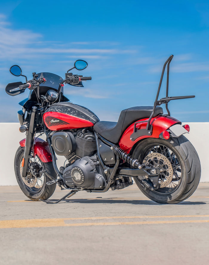 Iron Born Blade 25" Indian Sport Chief (2023+) Sissy Bar with Foldable Luggage Rack Matte Black