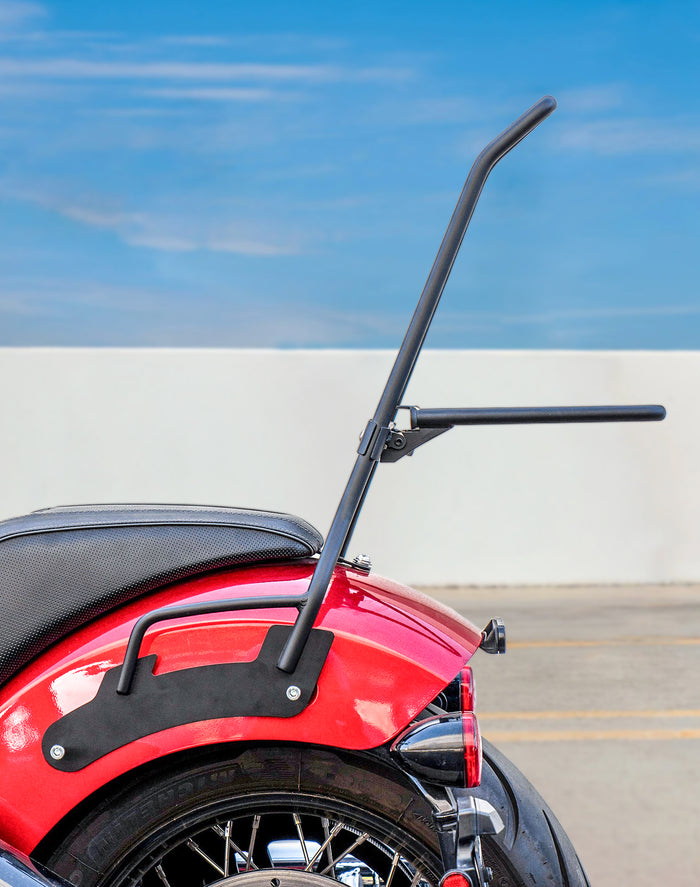Iron Born Blade 25" Indian Sport Chief (2023+) Sissy Bar with Foldable Luggage Rack Matte Black