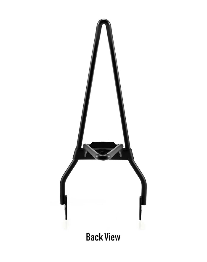 Iron Born Sissy Bar with Foldable Luggage Rack for Harley Sportster Iron 1200 Matte Black Back View
