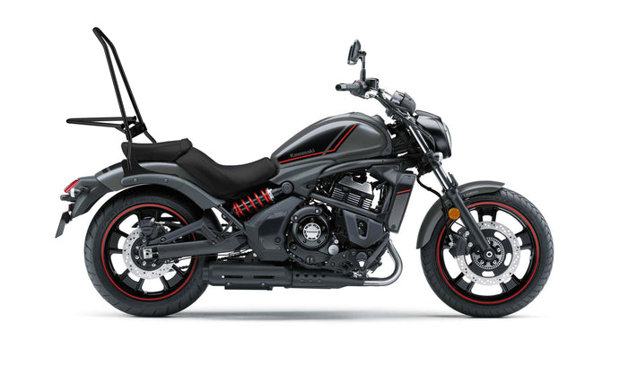 Iron Born Blade 25" Sissy Bar with Foldable Luggage Rack for Kawasaki Vulcan S Matte Black Sissy Bar on Bike @expand