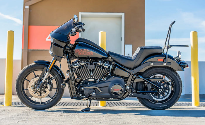 Iron Born Diamond Stitch 2-Up Seat for Harley Softail Low Rider ST FXLRST Lifestyle @expand