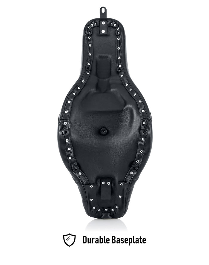 Iron Born Diamond Stitch 2-Up Seat for Harley Softail Sport Glide FLSB Durable Baseplate