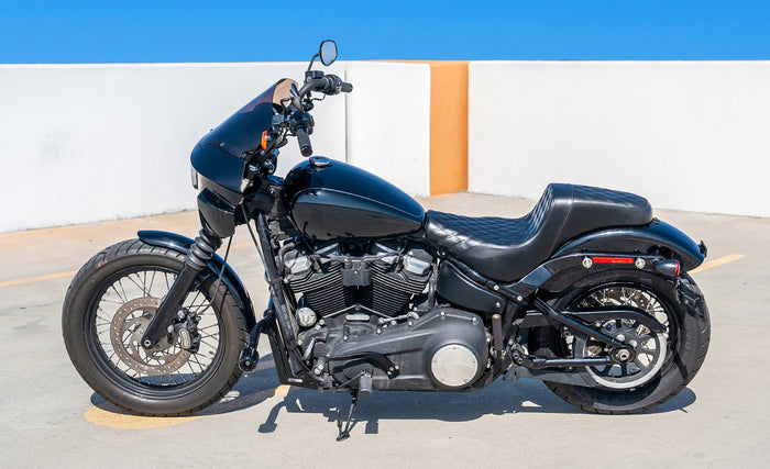 Iron Born Diamond Stitch 2-Up Seat for 2018+ Harley Softail Street Bob FXBB/S Lifestyle @expand