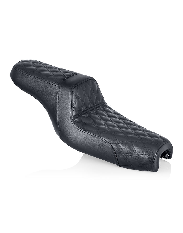 Iron Born Diamond Stitch 2-Up Seat For Harley Sportster 883 Low XL883L Black Main View