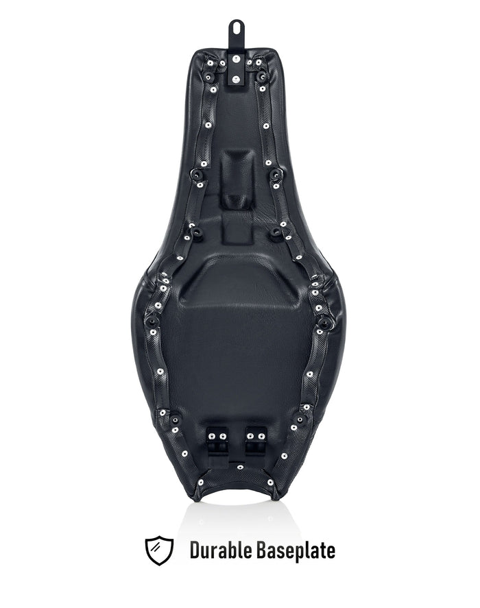 Iron Born Diamond Stitch Indian Chief 2-Up Seat Black Durable Baseplate
