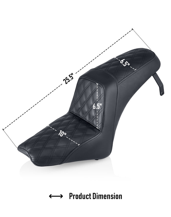 Iron Born Diamond Stitch Indian Scout Rogue 2-Up Seat Black Products Dimensions