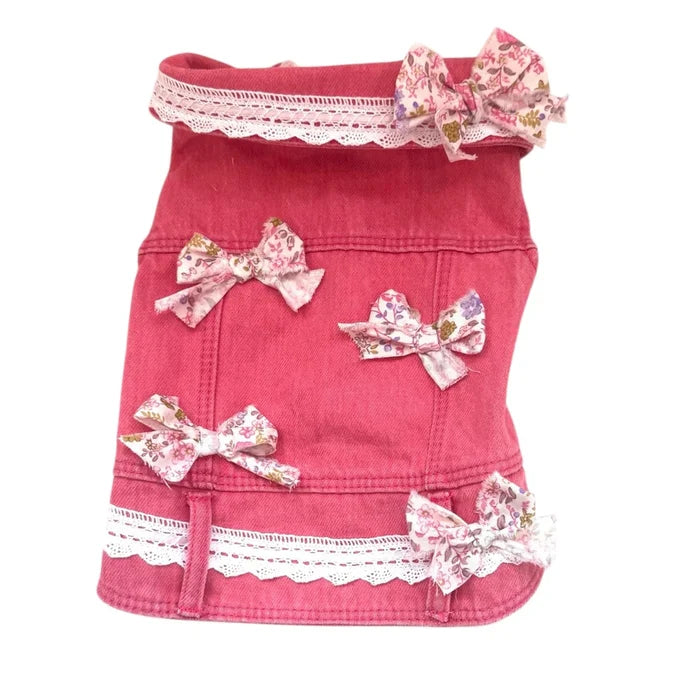 It's a Bow World Pink Denim Vest