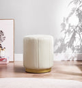 Ivory PU Leather Bedroom Makeup Stool for Vanity Table