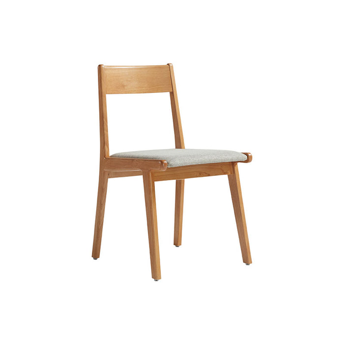 Jerry Armless Rubberwood Office Chair/Study Chair with Upholstered Seat Cushion