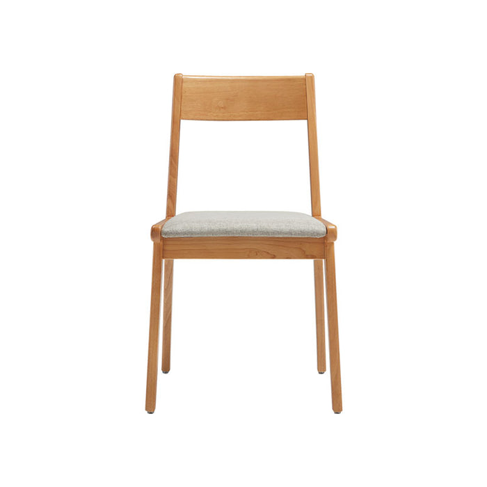 Jerry Armless Rubberwood Office Chair/Study Chair with Upholstered Seat Cushion