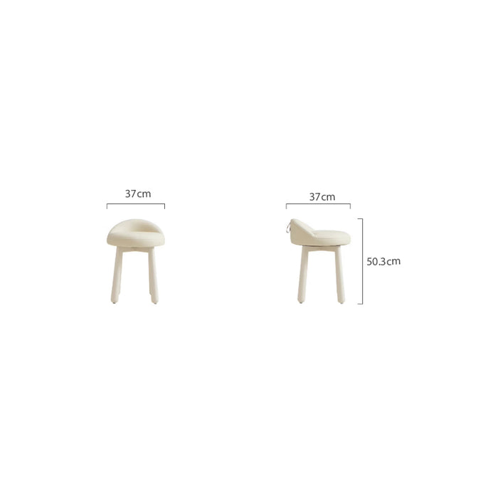 Jill Artificial Leather Fabric Bedroom Makeup Stool for Vanity Table
