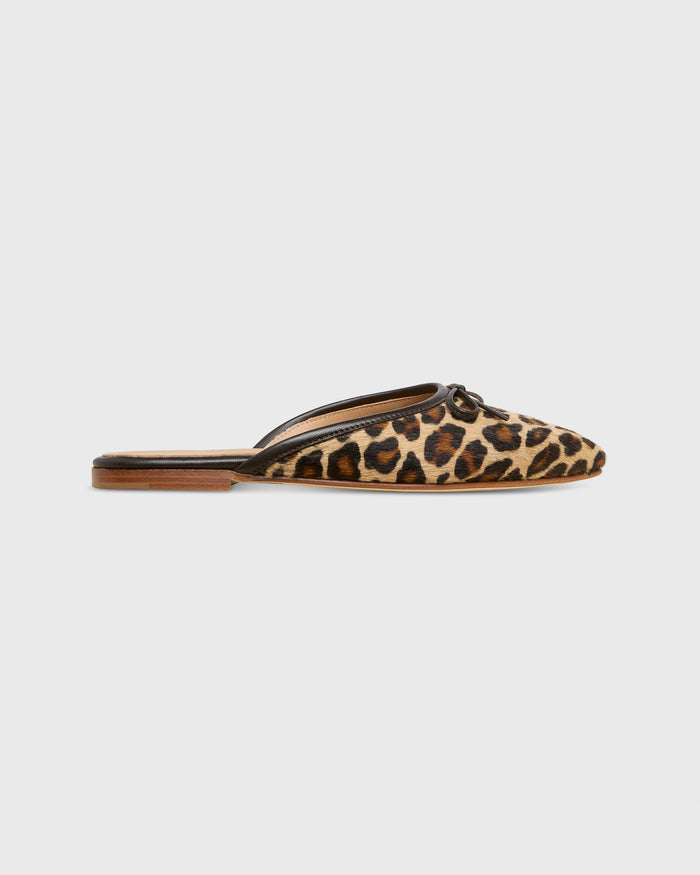 Joy Mule in Leopard Calf Hair