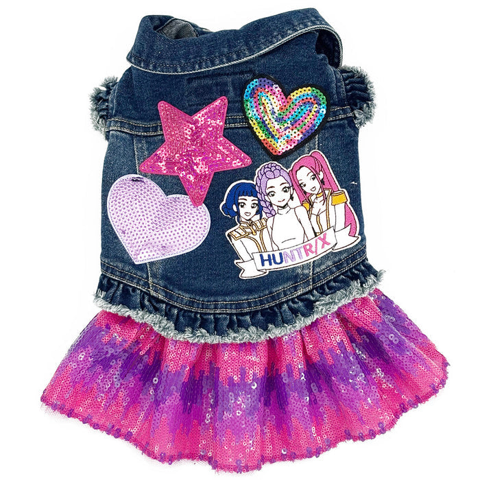 K-Pop Demon Hunter inspired Denim Dog Jacket in 3 Colors
