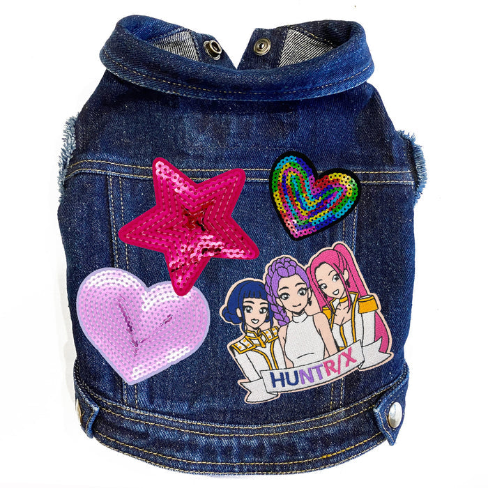 K-Pop Demon Hunter inspired Denim Dog Jacket in 3 Colors