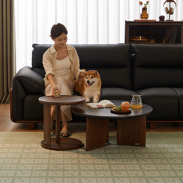 Katja Round Coffee Table/Side Table Set With Ceramic Multiple Size