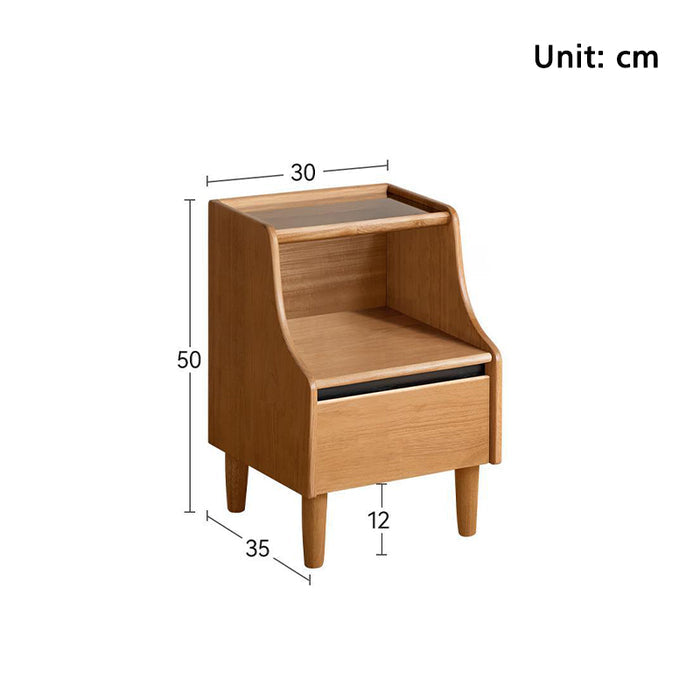 Keith Rubberwood Side Table with Drawer