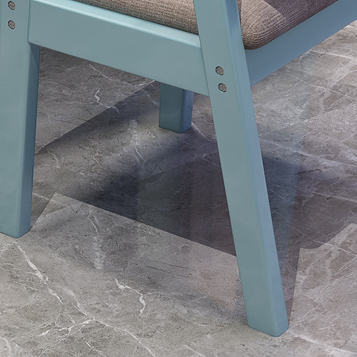 Kemo Solid Timber Study Chair/Dining Chair /Rubberwood/Cotton and Linen/Blue