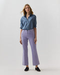 Kendall Flare 5-Pocket Jean in Lavender Stretch Moleskin