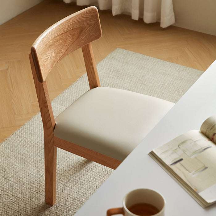 Kya Armless FAS-Graded Solid American Oak Wood Chair/Dining Chair with Upholstered Seat Cushion