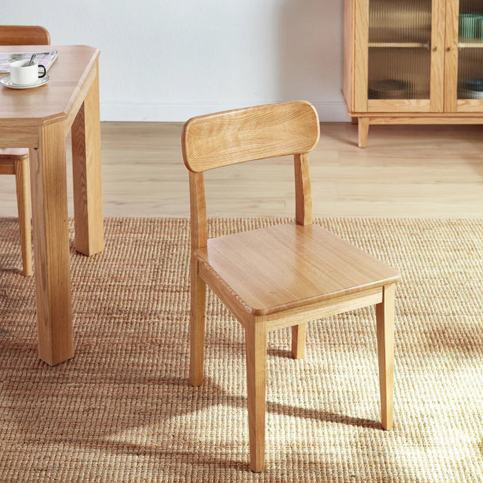 Lafond Nordic Style Solid Timber Dining Chair with Subtle Curved Backrest
