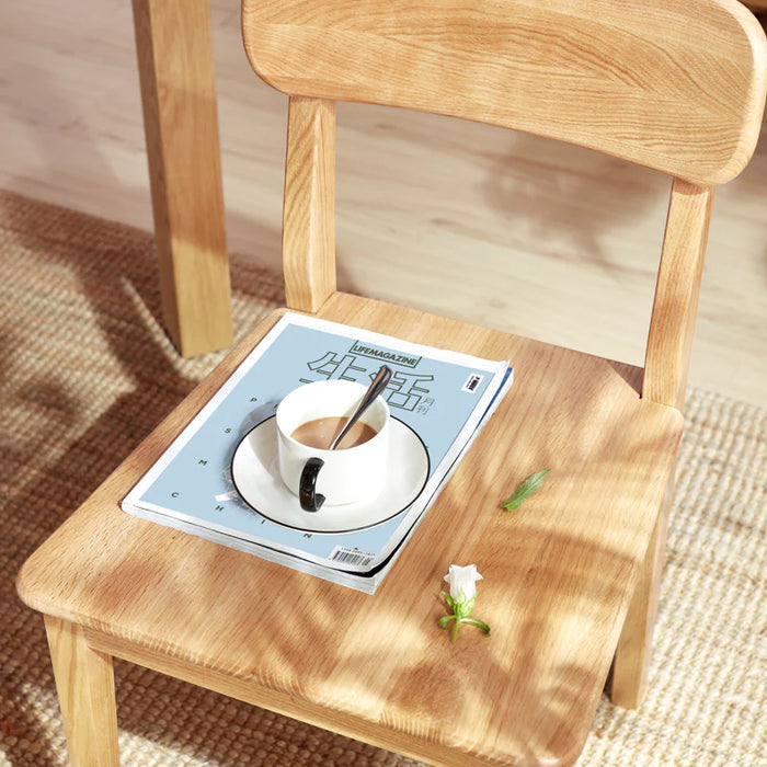 Lafond Nordic Style Solid Timber Dining Chair with Subtle Curved Backrest