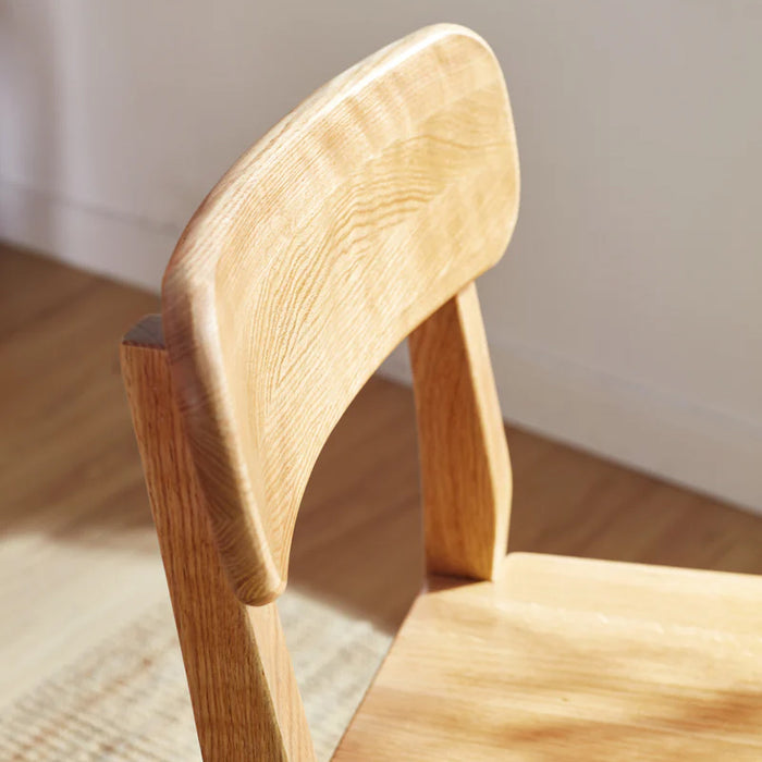 Lafond Nordic Style Solid Timber Dining Chair with Subtle Curved Backrest