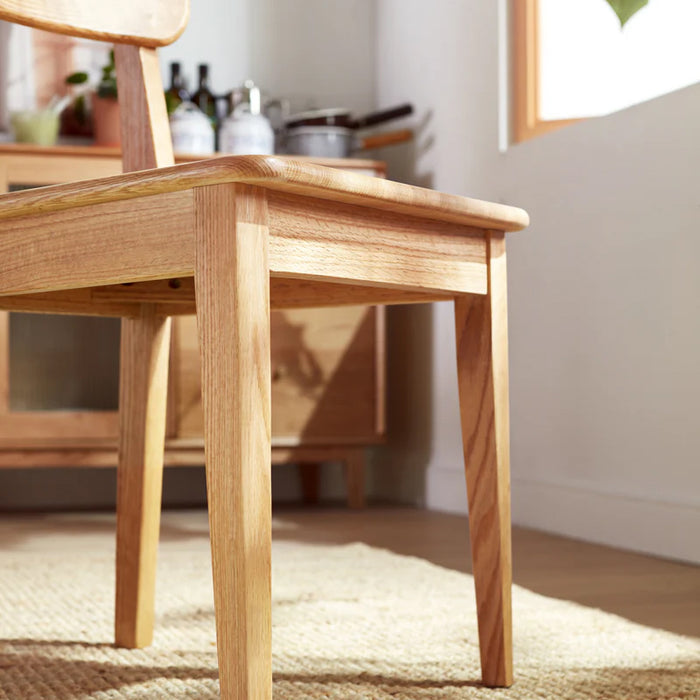 Lafond Nordic Style Solid Timber Dining Chair with Subtle Curved Backrest