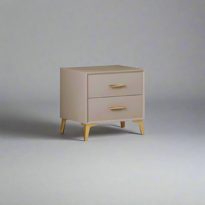Leathaire Upholstery Bedside Table/Night Stands/Timber Frame