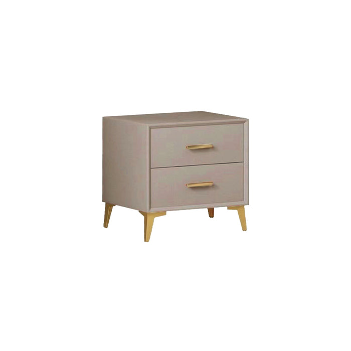 Leathaire Upholstery Bedside Table/Night Stands/Timber Frame