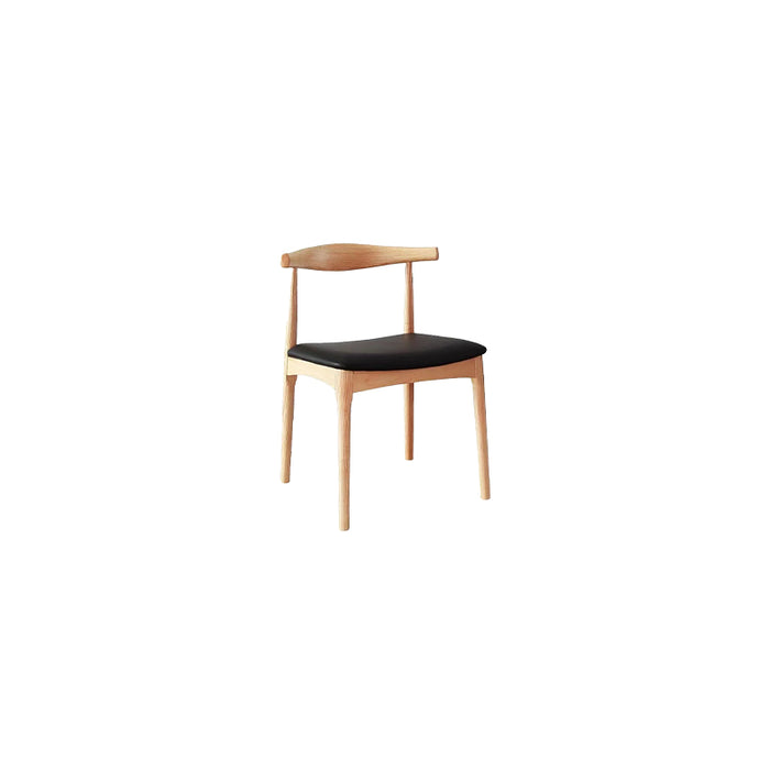 Leo Dining Chair/Solid wood legs/ PU leather/Minimalist