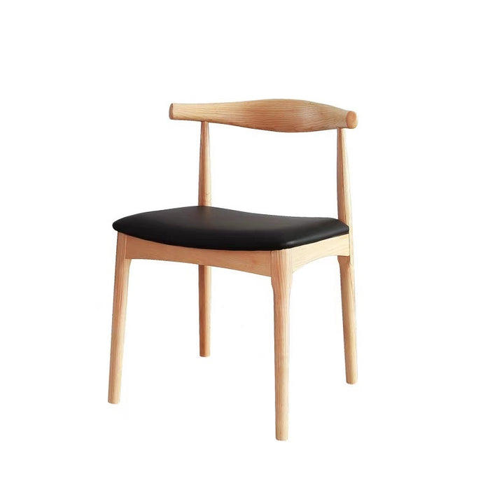 Leo Dining Chair/Solid wood legs/ PU leather/Minimalist