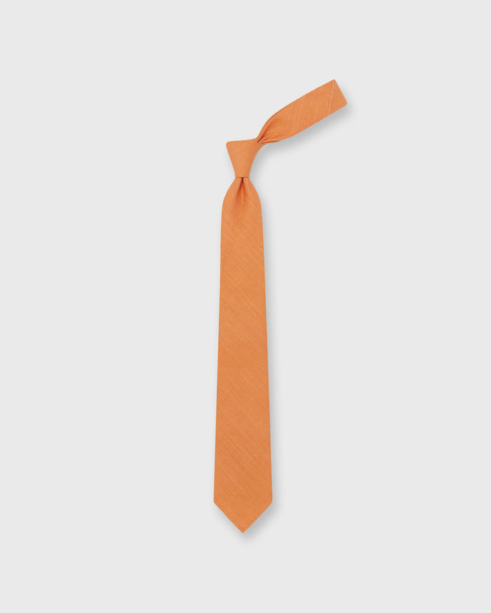 Linen Woven Tie in Burnt Orange