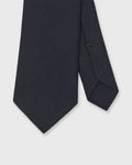 Linen Woven Tie in Dark Navy