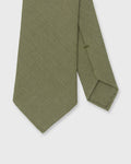 Linen Woven Tie in Summer Olive