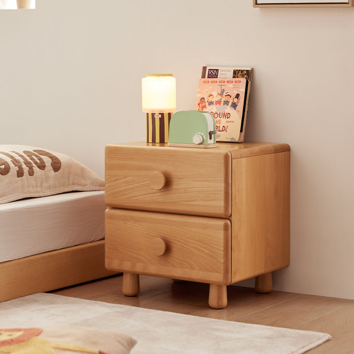 Linton 40cm Solid Beech Wood Children Side Table/Bedside Cabinet with Drawer