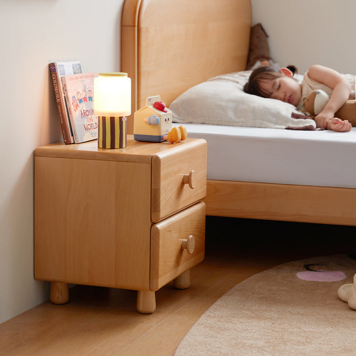Linton 40cm Solid Beech Wood Children Side Table/Bedside Cabinet with Drawer