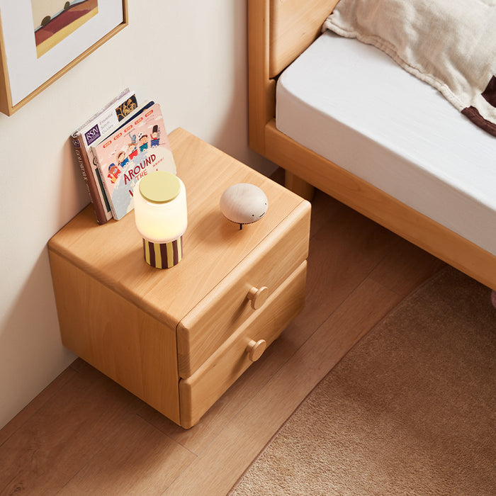 Linton 40cm Solid Beech Wood Children Side Table/Bedside Cabinet with Drawer