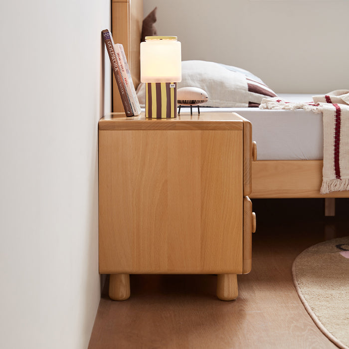 Linton 40cm Solid Beech Wood Children Side Table/Bedside Cabinet with Drawer