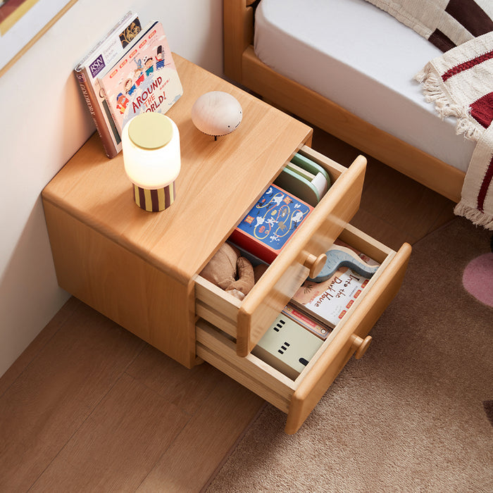 Linton 40cm Solid Beech Wood Children Side Table/Bedside Cabinet with Drawer