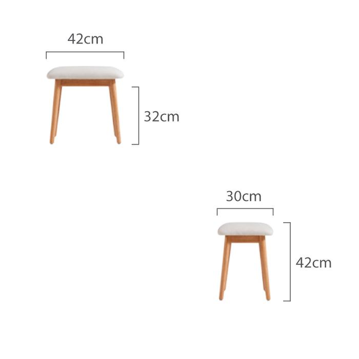 Lori High-Tech Fabric Bedroom Makeup Stool for Vanity Table
