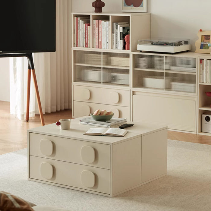 Lumi Floor-standing Modular Storage Cabinet Chest Set for Home White